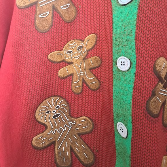 Star Wars Christmas Holiday Sweater Gingerbread Men Graphics Darth Vader YODA SM - Picture 5 of 5